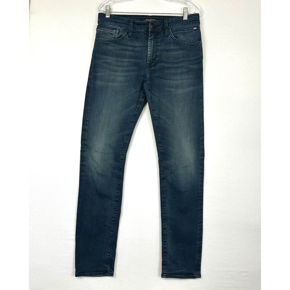 Mavi Gold Black Jeans Mens Slim Straight Leg‎ Dark Wash Stretch Denim Size 32